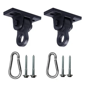 Heavy Duty Black Swing Hangers Screws Bolts Included Over 5000 lb Capacity Pl... - Picture 1 of 7
