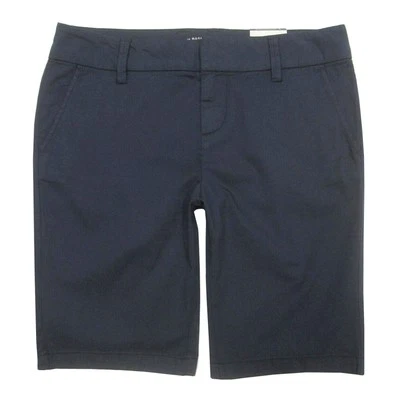G.H. Pantalones Cortos Bermudas Bass & Co. Talla 2 Nuevos $49 Azul Marino Frente Plano 10" Chinos Elastizados Foto 1 de 4