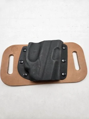 Funda cruzada usada Ruger LC9 láser carmesí trazo OWB cuero para mano derecha Foto 1 de 3