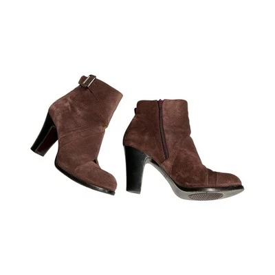 Chie Mihara Leather Suede Crisscross Ankle Boots 38 Classic Timeless Bohemian - Image 1 of 4