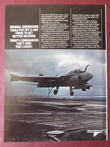 10/1984 PUB GRUMMAN AEROSPACE A-6 A-6E INTRUDER US NAVY USS CV ORIGINAL AD - Picture 1 of 1