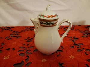 Tirschenreuth Bavaria TIR8 kleine Feiertag 6" Kaffeekanne, Stechpalme & Mistel Design - Bild 1 von 12