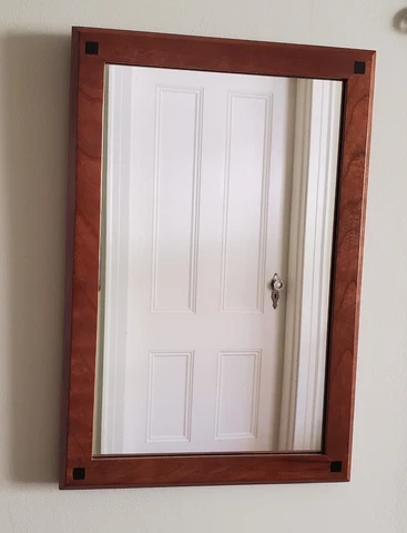 Vintage Cherry Stickley Wall Mirror 14 x 9.5" maker's mark & dated RARE! Cover