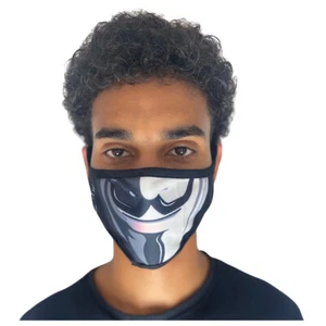 Hidden Masks Anonymous Face Mask Black One Size BNWT - Picture 1 of 2