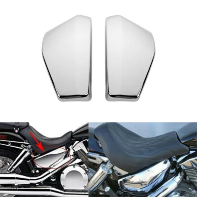 Cubierta lateral de batería cromada para Honda VTX1300R VTX1300S VTX1300C VTX1300T 03-09 AS Foto 1 de 4