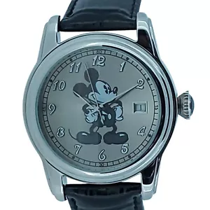 Orologio da polso Disney Topolino Unisex Forma Rotonda con Cinturino in Pelle Automatico - Foto 1 di 6