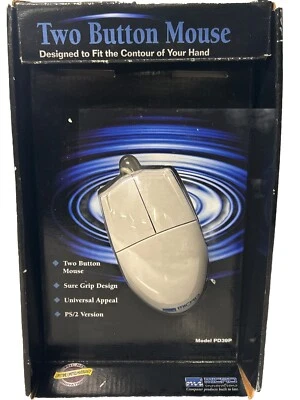 Brand New in Box Micro Innovations Two Button Mouse PS/2 Connector PD39P - Image 1 of 3