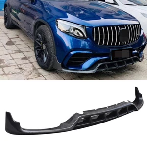 Divisor de parachoques delantero de fibra de carbono estilo T para Mercedes Benz GLC63 cupé 20+ - Imagen 1 de 12