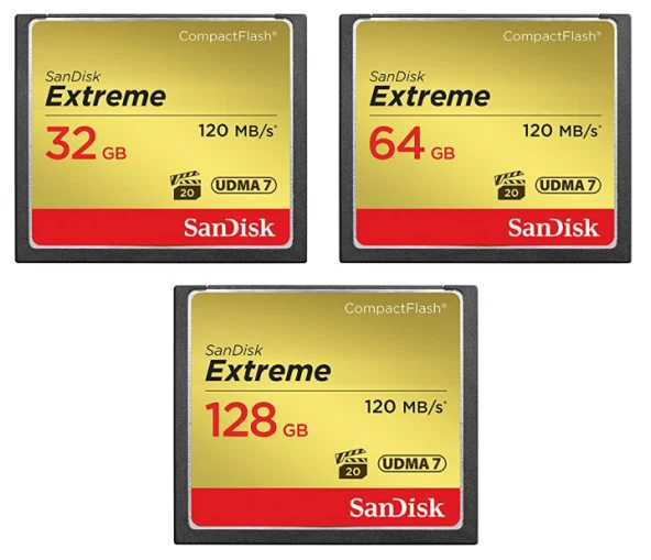 SanDisk 32GB 64GB 128G CF Extreme 120MB/s Compact Flash Memory Card SDCFXSB - Image 1 of 1