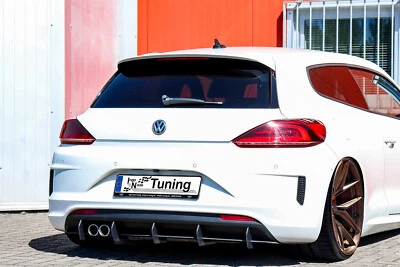 Difusor trasero fresado de ABS para VW Scirocco 3 con R-Line Facelift - Imagen 1 de 4