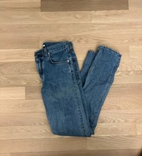 Helmut Lang Blue Denim Straight Full Length Jeans