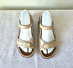 NAOT Size 37 / 7½ leather sandals, EC orthotic friendly, hook & loop straps - Picture 1 of 8