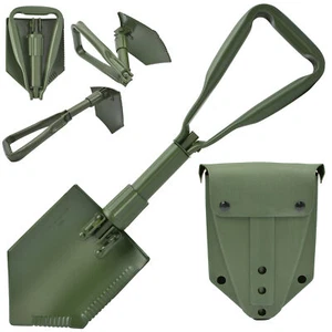 Bundeswehr Klappspaten + Tasche Oliv Dreifachspaten Feldspaten Outdoor BW TL NSN - Bild 1 von 11