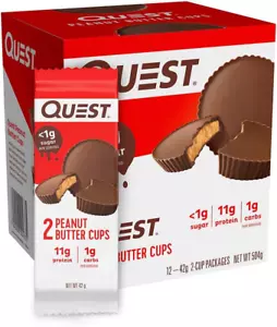 Quest Nutrition Peanut Butter Cups Box of 12-Au - Picture 1 of 12