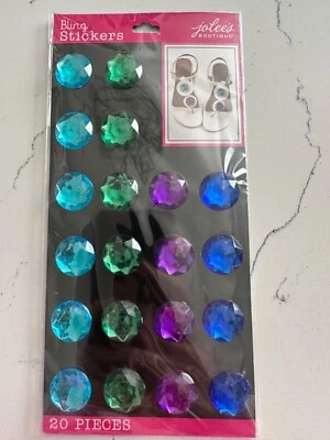 JOLEE'S BOUTIQUE Jolees Boutique Bling Stickers ~ 20PC Lg Cool Multi Round Gems Scrapbooking Art
