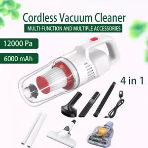 Rechargeable Wireless Handheld Vacuum Cleaners Cordless 12Kpa Car Vacuum Cleaner - Picture 1 of 12