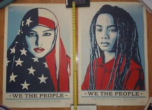 4 Prints Obey Giant WE THE PEOPLE Shepard Fairey Signed Artwork - Picture 1 of 7