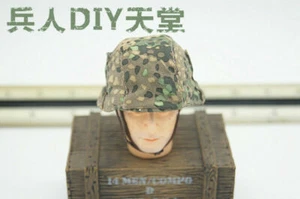 1/6 Scale German Soldier Cap Model WWII Covered Camouflage DML Helmet Toy - Picture 1 of 3