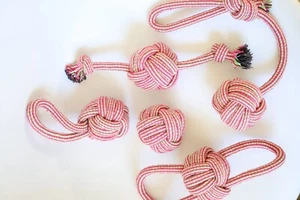 5PC Tough Rope Toys for Big Dogs, Handmade Dog Rope Toys, Sustainable Dog Toys - Picture 1 of 8