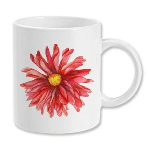 Gerber Daisy Watercolor 11 ounce Ceramic Coffee Mug Teacup - Picture 1 of 1