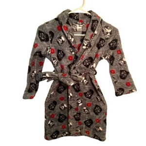 Star Wars Kids Boys Size Small Plush Robe Gray Darth Vader Storm Troopers White - Picture 1 of 12