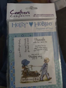  Holly  Hobbie Happiest of Days   Crafters   rubber stamp New - Picture 1 of 6