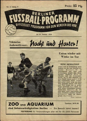 24 25.01.1954 Wacker 04 - Hertha BSC, Union 06 - Viktoria 89, BTSV 1850 - TeBe - Bild 1 von 4