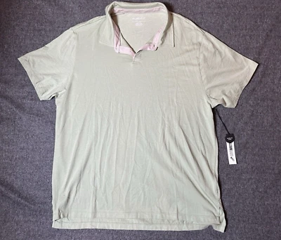 Camisa William Rast Para Hombres XXL Verde Pima Modal Manga Corta Polo Golf Rendimiento Foto 1 de 4