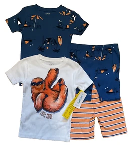Carter's Boys 4 Piece Pajamas, Chill Mode Sloth, Size 4 - Picture 1 of 1