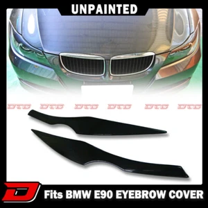 Unpainted Fit For BMW E90 Headlight Eyebrows Eyelids Eyebrow 06-11 - Picture 1 of 5