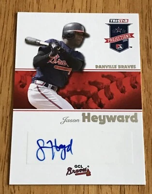 Tarjeta de novato Tristar 2008 autógrafo automático Jason Heyward Atlanta Braves radiocontrol Foto 1 de 2