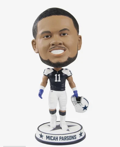 Micah Parsons Dallas Cowboys Retro Uniform Variant Bighead FOCO Bobblehead #/72 Cover