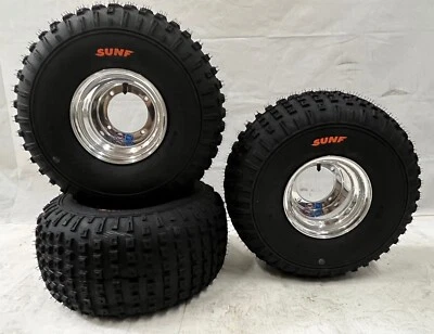 DWT Front Rear Rims Sunf A011 Tires 22x11-8 Honda ATC 110 185 125M 200S 250R - Image 1 of 4