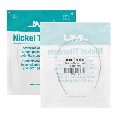 JMU Orthodontic NiTi Archwire Reverse Curve Nickel Round/Rectangular Full Size
