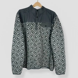 RANK 45 All In 1/4 Snap Geo Print Fleece Pullover Grau Gr. XXL Western Outdoor - Bild 1 von 10