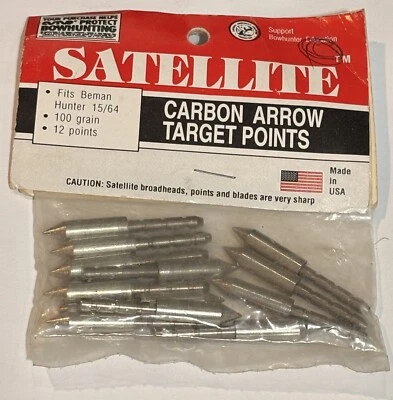 New Beman Hunter 15/64 Arrow Target Points 1 Dozen 100Gr by Satellite - Image 1 of 4