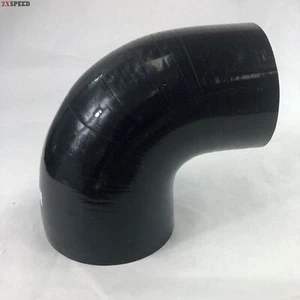 For elbow Silicone hose 90 degree 3.5" to 3" reducer COUPLER intercooler black - Bild 1 von 6