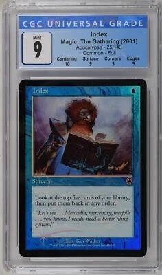 INDEX Apocalypse Foil C CGC 9 Q+ MTG [Nostalgium] - Image 1 of 2