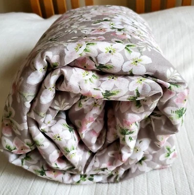 Alexandre Turpault France Bloom 100% Linen Quilted Throw - Ret. $600 - NEW - Image 1 of 4