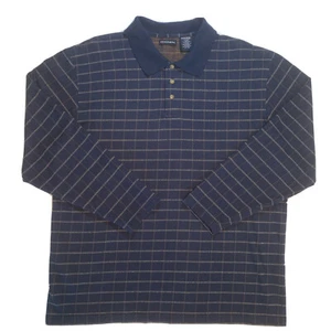 Camisa Polo Knightsbridge Para Hombres XL Manga Larga Ventana Cuadros Azul X Grande - Imagen 1 de 10
