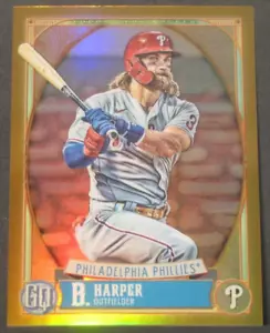 Bryce Harper 2021 Topps Gypsy Queen Chrome Gold Refractor #215 (19/50) Phillies - Picture 1 of 2