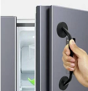 Magnetic Refrigerator Door Handle Super Strong Magnets Handles Pulls Keep Black - Picture 1 of 8