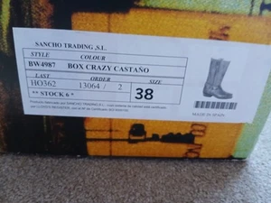 Sanchos Hand Made Leather Beige Boots - Picture 1 of 5