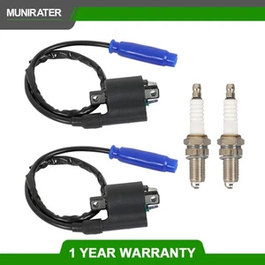 For Kawasaki Brute Force 750 KVF750 4x4i 08-22 2X Ignition Coil Spark Plug & CAP - Picture 1 of 10