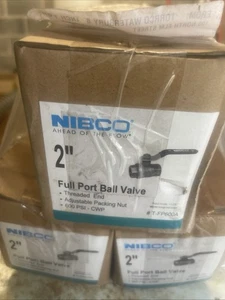 NEU -2 Stück- NIBCO T-FP600A 2" VOLLANSCHLUSS KUGELHAHN Messing Gewindeenden 600 PSI - Bild 1 von 2