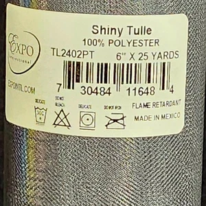EXPO Shiny Tulle rolls - 6" x 25 yards - Lot of 3 rolls (single color) - Picture 1 of 16