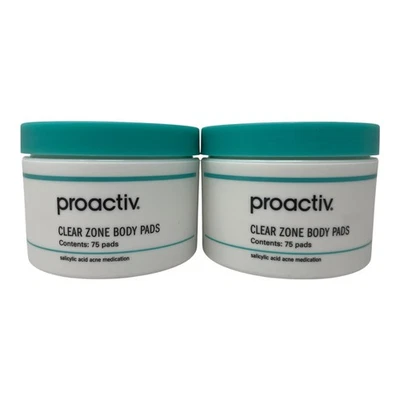2: Proactiv Clear Zone Body Pads 75 Pads Salicylic Acid Acne Medication Exp 4/26 - Image 1 of 4
