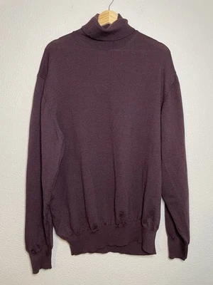Pronto Uomo Unisex Merino Wool Sweater Turtleneck Quiet Luxury Classic XL - Image 1 of 4