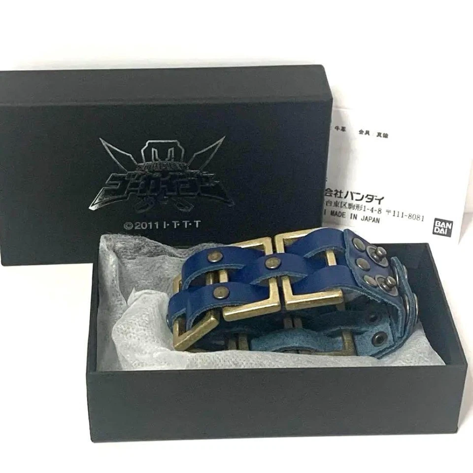 Bandai Power Rangers Gokaiger Gokai Синий Joe Gibken Кожаный Металлический Браслет Б/у Япония - Изображение 1 из 1