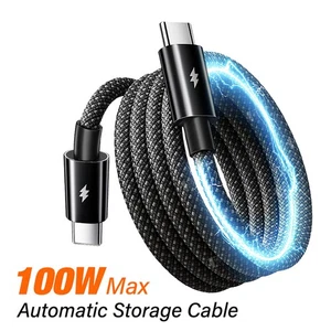 Magnetic Absorption Nano Type C USB C Fast Charge Cable for iPhone 16 15 Pro Max - Picture 1 of 16